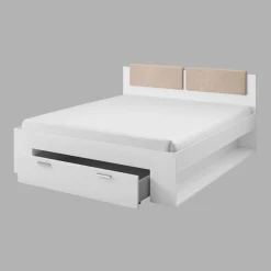 Houten Bed met Lade Genua - Wit - Bedframe