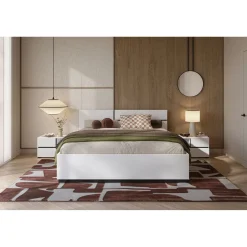 Houten Opbergbed Crotone - Wit