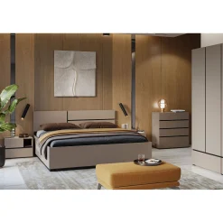 Houten Opbergbed Crotone - Taupe