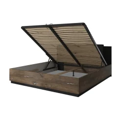 Houten Opbergbed Siena - Walnoot