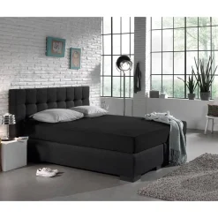 Jersey Hoeslaken Matras | Zwart - 135 gram - Enkel