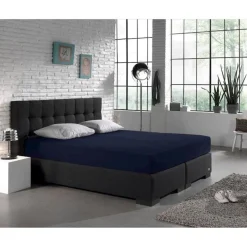 Jersey Matras Hoeslaken 135 gr Indigo Blue