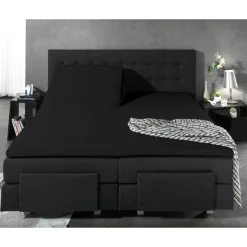 Jersey Splittopper Hoeslaken Zwart