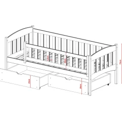 Kajuitbed met lade Gino - Kinderbed - Leverbaar in 8 kleuren!