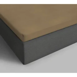Katoenen Topper Hoeslaken Taupe