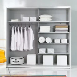 Kledingkast Bern - 2-deurs incl. spiegel - Wit