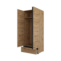 Kledingkast Crotone - Eiken - 2-Deurs met Lade