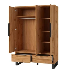 Kledingkast Halmstad - 3-Deurs met 2 Lades - Wotan Eiken