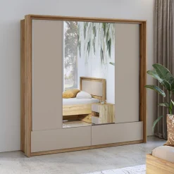 Kledingkast Imola - Eiken - 2-Deurs met Lades