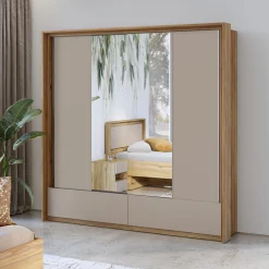 Kledingkast Imola - Eiken - 2-Deurs met Lades