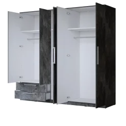 Kledingkast Nîmes – 5-Deurs incl. Spiegel - Marmer