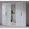 Kledingkast Nîmes – 5-Deurs incl. Spiegel - Wit