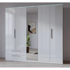 Kledingkast Nîmes – 5-Deurs incl. Spiegel - Wit