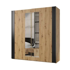 Kledingkast Siena - Naturel - 2-Deurs incl. Spiegel