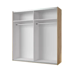 Kledingkast Siena - Naturel - 2-Deurs incl. Spiegel