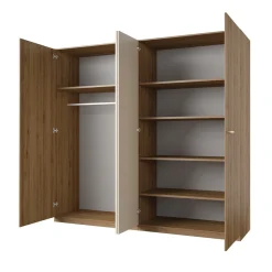 Kledingkast Verdal – 4-Deurs incl. Spiegel