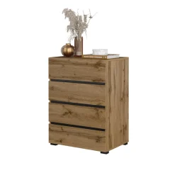 Ladekast Crotone - 4 lades - Wotan Eiken