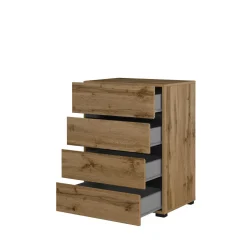 Ladekast Crotone - 4 lades - Wotan Eiken