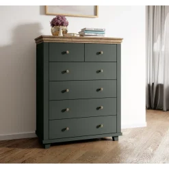 Ladekast Elvas - Donkergroen - 6 Lades