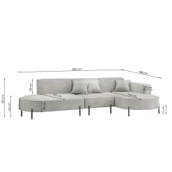 Loungebank Hills – Linker of Rechter loungegedeelte – Ruime keuze in stof en kleur