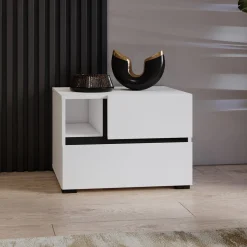 Nachtkastje met Lades Crotone - Wit