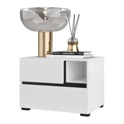 Nachtkastje met Lades Crotone - Wit