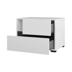 Nachtkastje met Lades Crotone - Wit