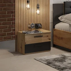 Nachtkastje met Lades Siena - Naturel