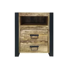 Nachtkastje met Lades Tino - 1 Open Vak - Mangohout