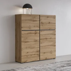 Opbergkast Crotone - 4-deurs - Wotan Eiken