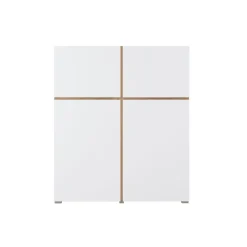 Opbergkast Crotone - 4-deurs - Wotan Eiken / Wit