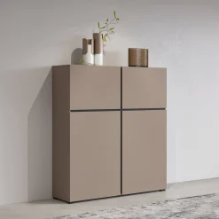 Opbergkast Crotone - 4-deurs - Taupe