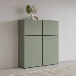 Opbergkast Crotone - 4-deurs - Groen