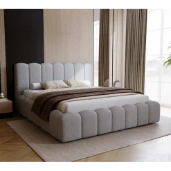OP=OP Opberg Bed Boris 180 x 200 Chenille Grijs