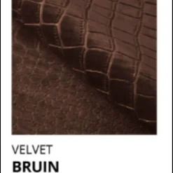 OP=OP Opberg Boxspring Velvet Croco - 180 x 200 Velvet Bruin| Incl. Voetbord + 2x Hocker