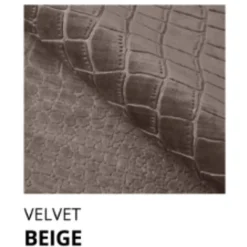 OP=OP Vaste Boxspring Croco - Zonder Hoofdbord | 80 x 220 Velvet Beige |Incl. Voetbord