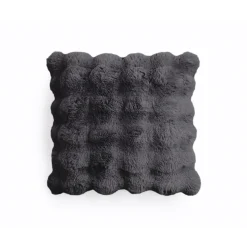 Pom Rabbit Fur - sierkussen Antraciet (50 x 50)