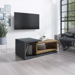 Salontafel Bologna - Vuren / Antraciet