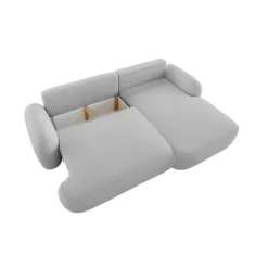 Slaapbank met Opbergruimte Morris Teddy stof| Hoekbank