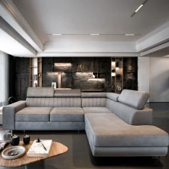 Slaapbank met opbergruimte Nero | Hoekbank