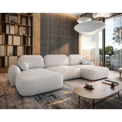 Slaapbank met Opbergruimte Morris Teddy stof| U-bank