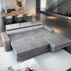 Slaapbank met opbergruimte Nero | L-Hoekbank