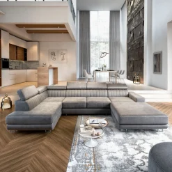 Slaapbank met opbergruimte Nero | U-bank