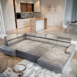 Slaapbank met opbergruimte Nero | U-bank