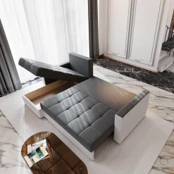 Slaapbank met Opbergruimte Kos | Hoekbank - Kies je kleur