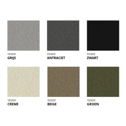 Slaapbank Pim - Teddy stof - Hoekbank 3-zits met opbergruimte - Universeel