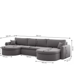 Slaapbank Venetië met Opbergruimte | U-bank