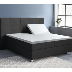 Splittopper hoeslaken katoen-Satijn wit