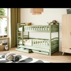 Stapelbed Bas - Groen - Direct Leverbaar!