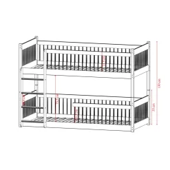 Stapelbed Bram - 2-persoons - Kinderbed - Leverbaar in 10 kleuren!